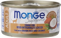 Hrană umedă pentru pisici Monge Supreme Adult Tuna/Rice/Coconut 80g