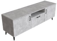 Тумба под ТВ Ferrum-Decor Lester 139x38x45 Beton/Black (LEST100) фото №3 — интернет-магазин Desire.md