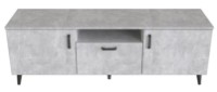 Тумба под ТВ Ferrum-Decor Lester 139x38x45 Beton/Black (LEST100) фото №1 — интернет-магазин Desire.md