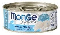 Hrană umedă pentru pisici Monge Supreme Sterilised Tuna/Calamari 80g
