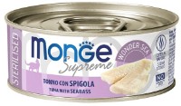 Hrană umedă pentru pisici Monge Supreme Sterilised Tuna/Seabass 80g