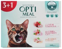 Влажный корм для кошек Optimeal Adult Cats Mix 4x85g