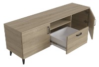 Тумба под ТВ Ferrum-Decor Lester 139x38x45 Oak Sonoma/Black (LEST103) фото №2 — интернет-магазин Desire.md
