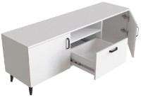 Тумба под ТВ Ferrum-Decor Lester 139x38x45 White/Black (LEST106) фото №2 — интернет-магазин Desire.md
