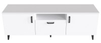 Тумба под ТВ Ferrum-Decor Lester 139x38x45 White/Black (LEST106) фото №1 — интернет-магазин Desire.md