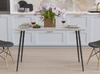 Обеденный стол Ferrum-Decor Marseille 30 75x120x70 Beton/Black (MAR3008) фото №4 — интернет-магазин Desire.md