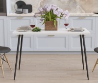 Обеденный стол Ferrum-Decor Marseille 30 75x120x70 White/Black (MAR3014) фото №4 — интернет-магазин Desire.md