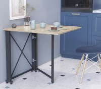 Обеденный стол Ferrum-Decor Orion 1 75x81x73 Oak Sonoma/Black (ORI104) фото №1 — интернет-магазин Desire.md