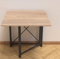 Обеденный стол Ferrum-Decor Orion 1 75x81x73 Oak Sonoma/Black (ORI104) фото №5 — интернет-магазин Desire.md