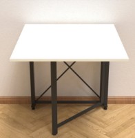 Обеденный стол Ferrum-Decor Orion 1 75x81x73 White/Black (ORI101) фото №2 — интернет-магазин Desire.md