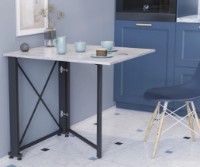 Masă pentru bucătărie Ferrum-Decor Orion 1 75x81x73 Beton/Black (ORI107) imaginea #1 — magazin online Desire.md