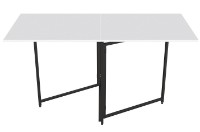 Обеденный стол Ferrum-Decor Panama 75x148x68 White/Black (PANAM106) фото №2 — интернет-магазин Desire.md