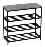 Обувница Ferrum-Decor Slime 3 63.5x63x26 Beton/Black (SLA207) фото №4 — интернет-магазин Desire.md