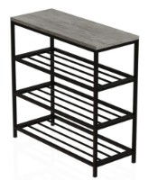 Обувница Ferrum-Decor Slime 3 63.5x63x26 Beton/Black (SLA207) фото №5 — интернет-магазин Desire.md