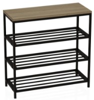 Обувница Ferrum-Decor Slime 3 63.5x63x26 Oak Sonoma/Black (SLA204) фото №4 — интернет-магазин Desire.md