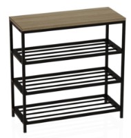 Обувница Ferrum-Decor Slime 3 63.5x63x26 Oak Sonoma/Black (SLA204) фото №5 — интернет-магазин Desire.md