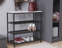 Rafturi pentru pantofi Ferrum-Decor Slime 3 63.5x63x26 White/Black (SLA301) imaginea #5 — magazin online Desire.md