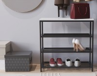 Rafturi pentru pantofi Ferrum-Decor Slime 3 63.5x63x26 White/Black (SLA301) imaginea #1 — magazin online Desire.md