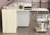 Masa de birou Ferrum-Decor Smart 2/1 75x145x50 Oak Sonoma/Black (SMART203) imaginea #9 — magazin online Desire.md