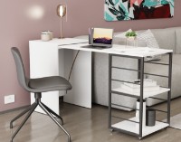 Письменный стол Ferrum-Decor Smart 2/1 75x145x50 White/Black (SMART200) фото №1 — интернет-магазин Desire.md