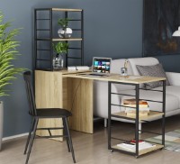 Masa de birou Ferrum-Decor Smart 3/2 143x145x60 Oak Sonoma/Black (SMART310) imaginea #1 — magazin online Desire.md