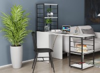 Письменный стол Ferrum-Decor Smart 3/2 143x145x60 White/Black (SMART307) фото №1 — интернет-магазин Desire.md