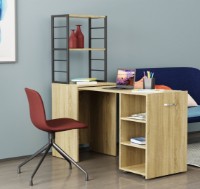 Masa de birou Ferrum-Decor Smart 4/2 143x145x60 Oak Sonoma/Black (SMART410) imaginea #1 — magazin online Desire.md