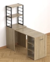 Masa de birou Ferrum-Decor Smart 4/2 143x145x60 Oak Sonoma/Black (SMART410) imaginea #2 — magazin online Desire.md