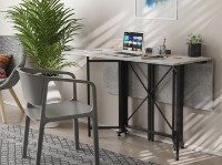 Masă pentru bucătărie Ferrum-Decor Spider 75x115x88 Beton/Black (SPAR007) imaginea #1 — magazin online Desire.md