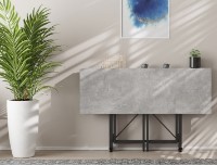 Masă pentru bucătărie Ferrum-Decor Spider 75x115x88 Beton/Black (SPAR007) imaginea #2 — magazin online Desire.md