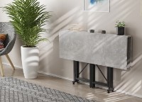 Masă pentru bucătărie Ferrum-Decor Spider 75x115x88 Beton/Black (SPAR007) imaginea #4 — magazin online Desire.md