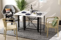 Masă pentru bucătărie Ferrum-Decor Spider 75x115x88 White/Black (SPAR001) imaginea #2 — magazin online Desire.md