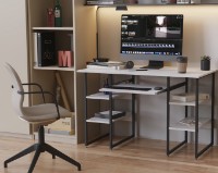 Masa de birou Ferrum-Decor Tim 75x120x60 White/Black (TIM001) imaginea #1 — magazin online Desire.md