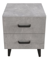 Прикроватная тумба Ferrum-Decor Viva 2 41x35x40 Beton/Black (VIVA200) фото №3 — интернет-магазин Desire.md