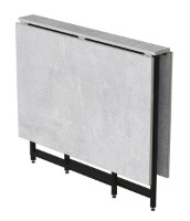 Обеденный стол Ferrum-Decor Woody 75x130x90 Beton/Black (VOODY3000) фото №4 — интернет-магазин Desire.md