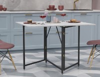 Обеденный стол Ferrum-Decor Woody 75x130x90 Beton/Black (VOODY3000) фото №1 — интернет-магазин Desire.md