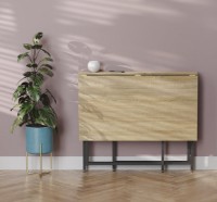 Обеденный стол Ferrum-Decor Woody 75x130x90 Oak Sonoma/Black (VOODY3003) фото №7 — интернет-магазин Desire.md