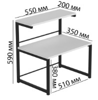 Полка Ferrum-Decor Kitchen K302 59x55x35 White/Black (KITCH30201) фото №3 — интернет-магазин Desire.md