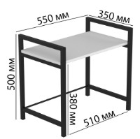 Полка Ferrum-Decor Kitchen K303 50x55x35 White/Black (KITCH30301) фото №6 — интернет-магазин Desire.md
