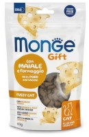 Snackuri pentru pisici Monge Fussy Cat Pork/Cheese 60g