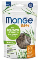 Snackuri pentru pisici Monge Hairball Salmone/Catnip 60g