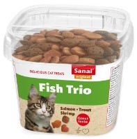 Snackuri pentru pisici Sanal Fish Trio 75g