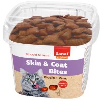 Snackuri pentru pisici Sanal Skin & Coat Bites 75g
