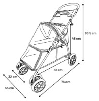 Cărucior pentru animale Flamingo Red (515950) imaginea #6 — magazin online Desire.md