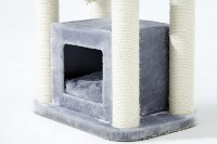 Когтеточка для кошек Petrebels Cat Tree Villa 100 Grey (431452) фото №2 — интернет-магазин Desire.md
