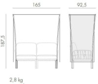 Parasolar Nardi Ombra 2 Tortora Velo White (40407.10.203) imaginea #2 — magazin online Desire.md