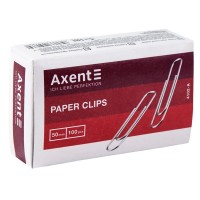 Скрепки для бумаги Axent 100pcs (4102-A) фото №2 — интернет-магазин Desire.md