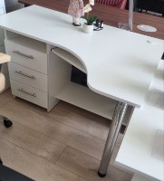 Masa de birou Fabrik Home СК 09 Alb Frasin Stânga imaginea #2 — magazin online Desire.md