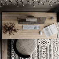 Masa de birou MobiCasa Brevity Loft 67x140 Sonoma/White imaginea #2 — magazin online Desire.md