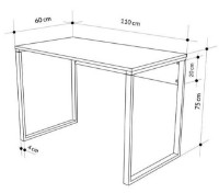 Письменный стол Showdeko Inna Retro Grey фото №4 — интернет-магазин Desire.md